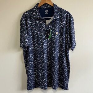 🔥 10 for $100 🔥 Izod Men's Flamingo print Navy Polo golf Shirt size XL NWT